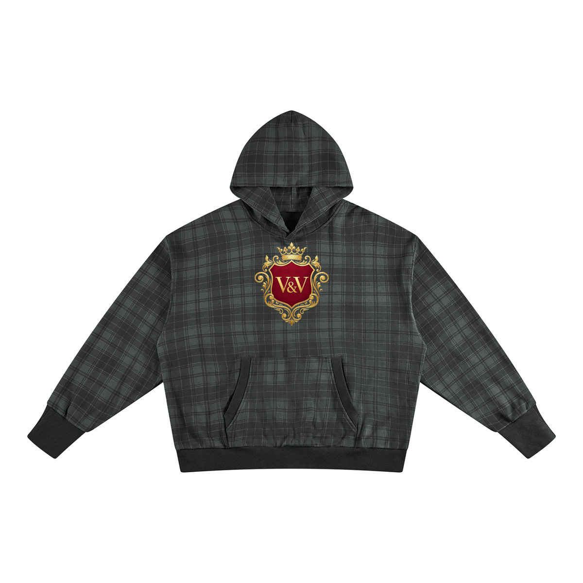 Verse&Vogue | Unisex Plaid Color Block Hoodie