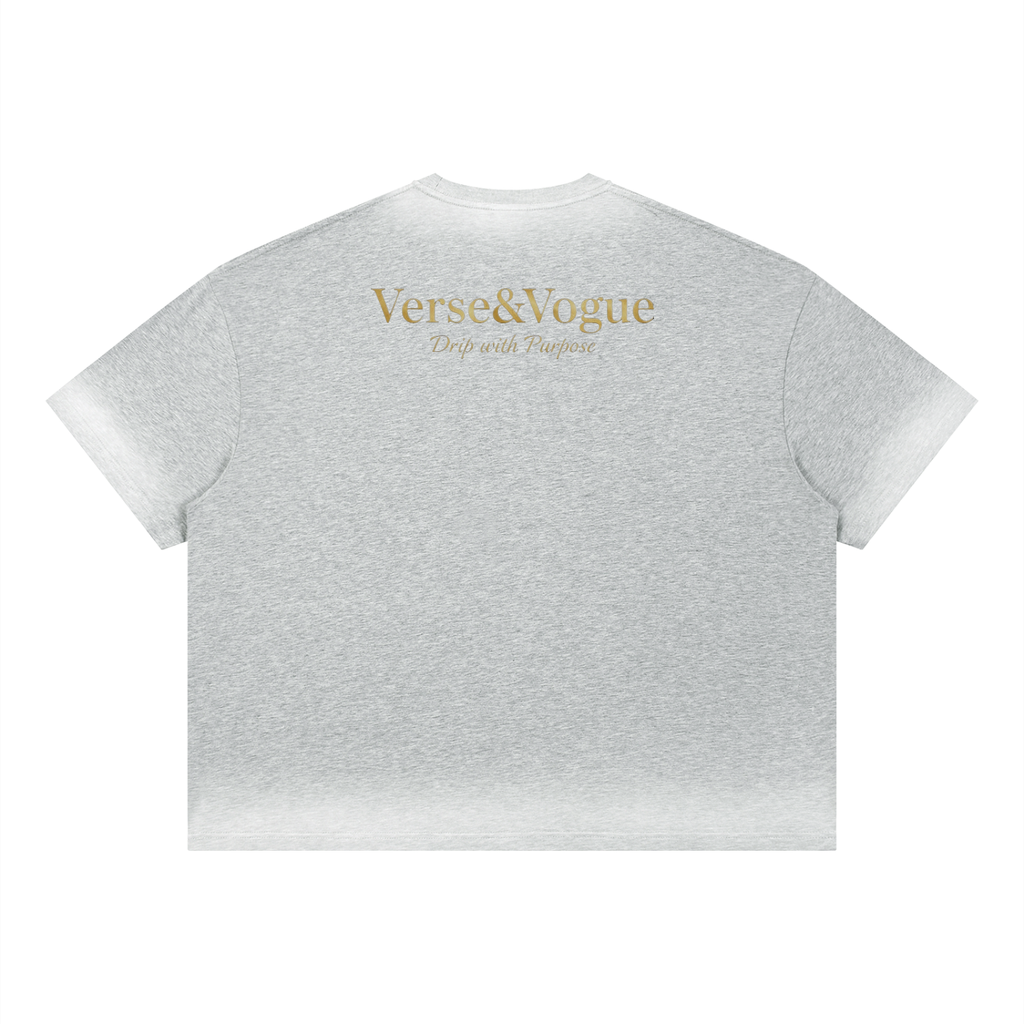 Verse&Vogue | Unisex Boxy Sunfade Vintage Wash T-Shirt