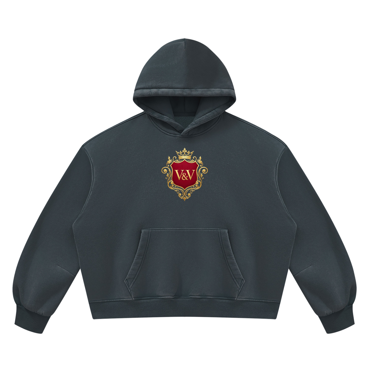 Verse&Vogue | Unisex Vintage Wash Boxy Fleece Hoodie