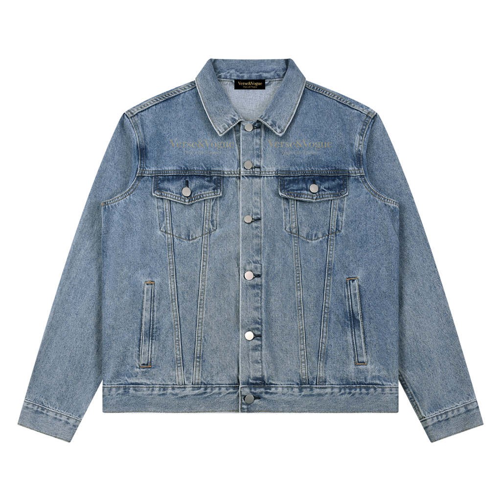 Verse&Vogue | Unisex Vintage Wash Denim Jacket