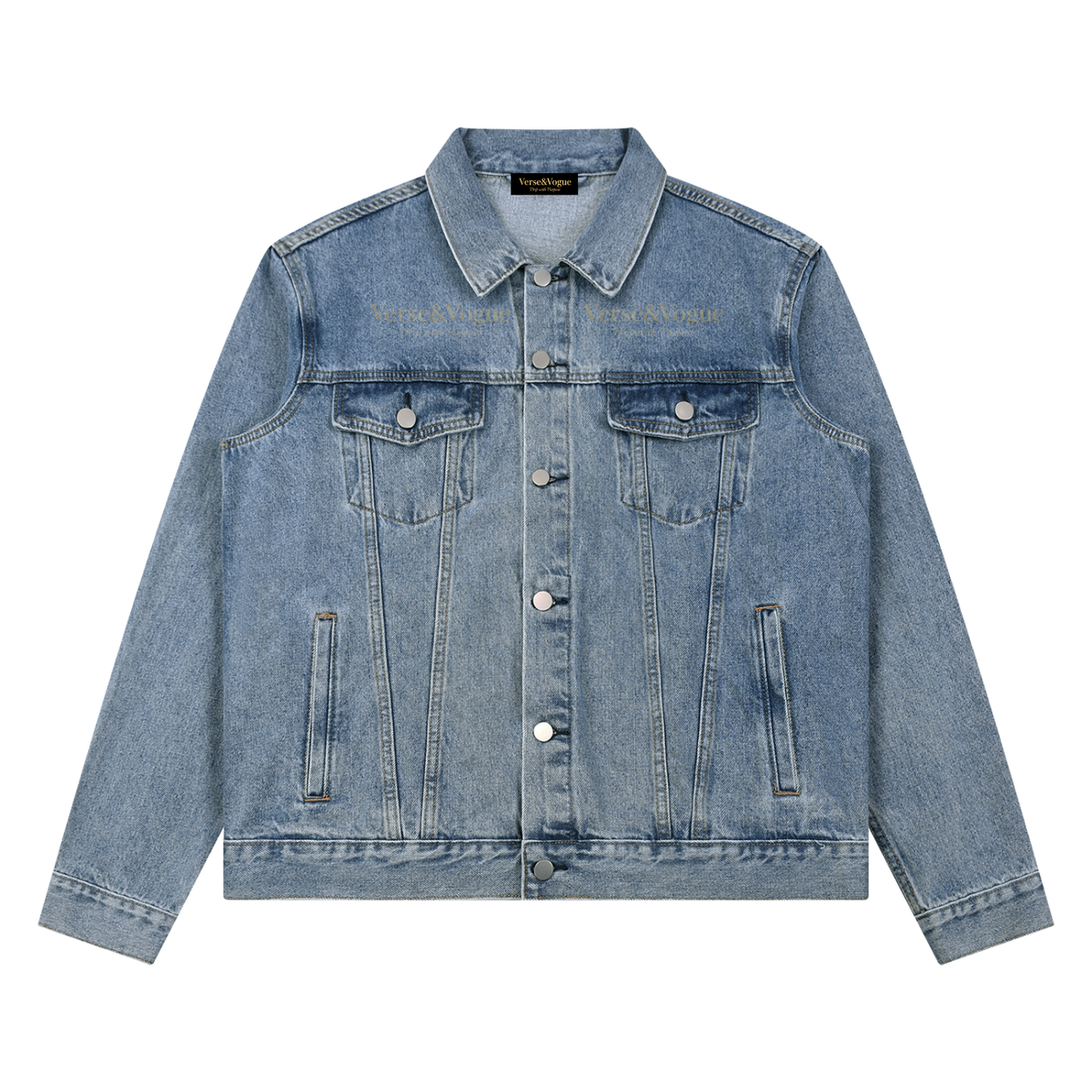 Verse&Vogue | Unisex Vintage Wash Denim Jacket