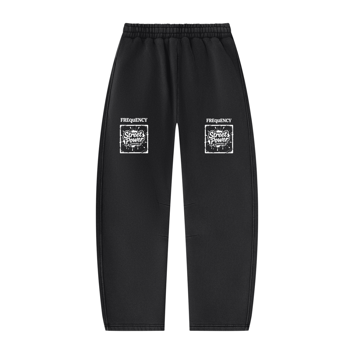 Verse&Vogue | Unisex Vintage Wash Barrel Leg Fleece Sweatpants