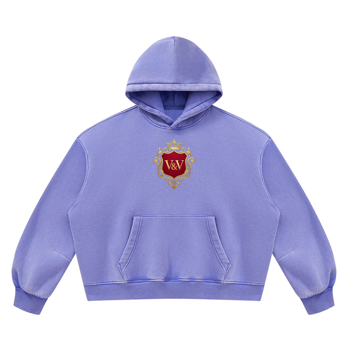 Verse&Vogue | Unisex Vintage Wash Boxy Fleece Hoodie