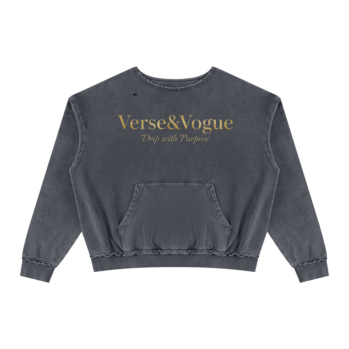 Verse&Vogue | Unisex Raw Edge Crewneck Sweatshirt