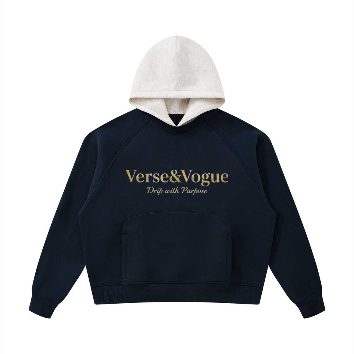 Verse&Vogue | Unisex Fleece Raglan Color Block Hoodie