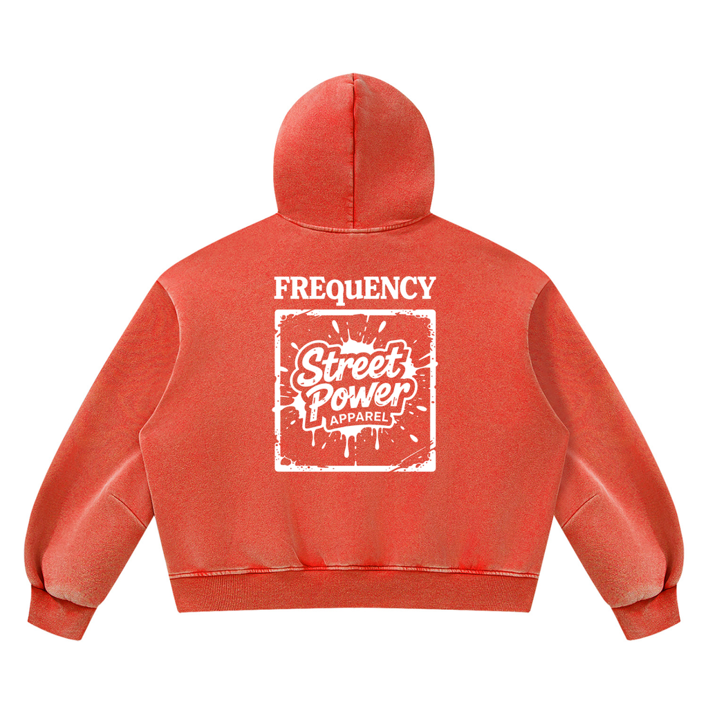 Verse&Vogue | Unisex Vintage Wash Boxy Fleece Hoodie