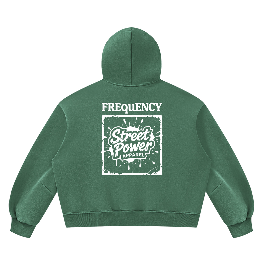 Verse&Vogue | Unisex Vintage Wash Boxy Fleece Hoodie