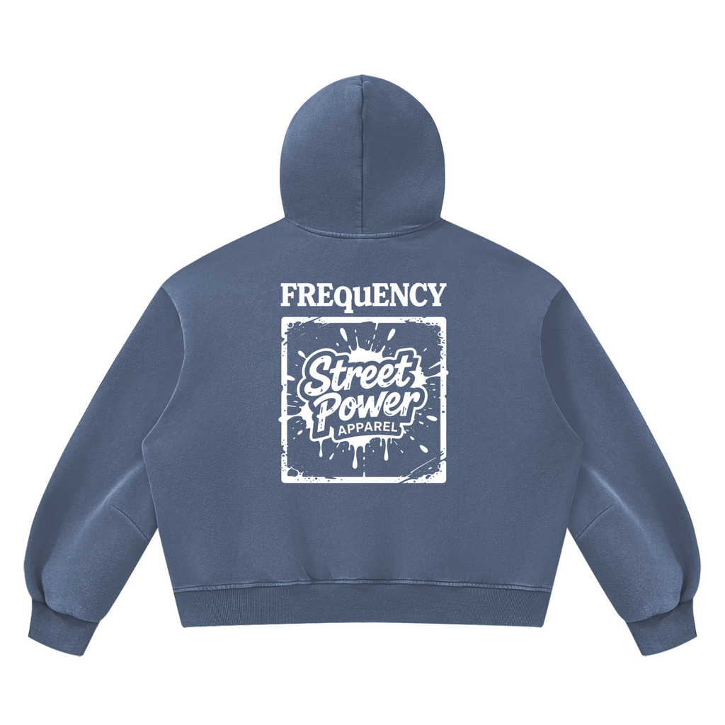 Verse&Vogue | Unisex Vintage Wash Boxy Fleece Hoodie