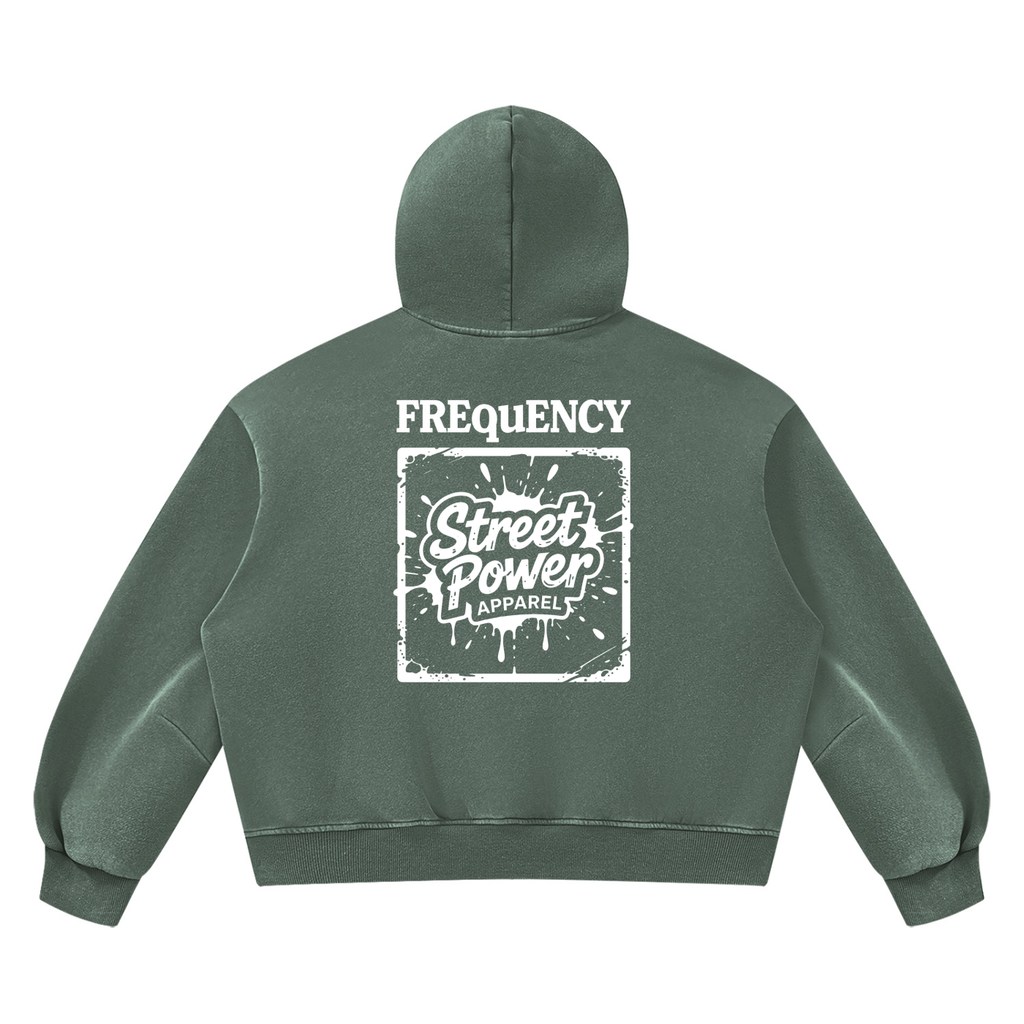 Verse&Vogue | Unisex Vintage Wash Boxy Fleece Hoodie