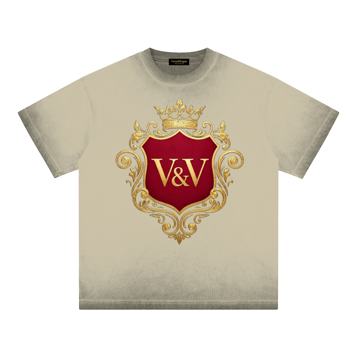 Verse&Vogue | Reverse Dyed Loose Cotton T-Shirt
