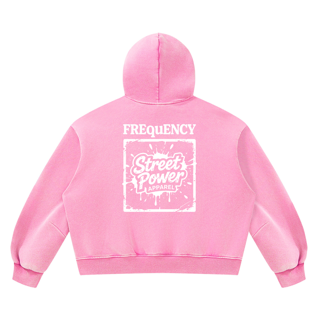 Verse&Vogue | Unisex Vintage Wash Boxy Fleece Hoodie