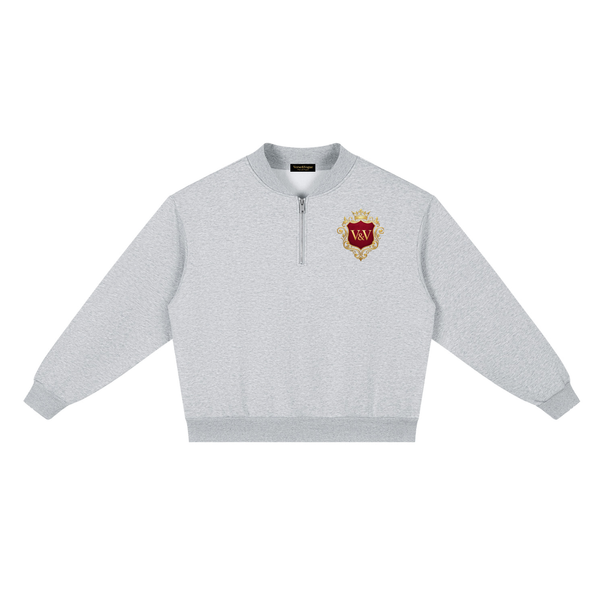 Verse&Vogue | Unisex Vintage Wash Fleece Quarter Zip Sweatshirt