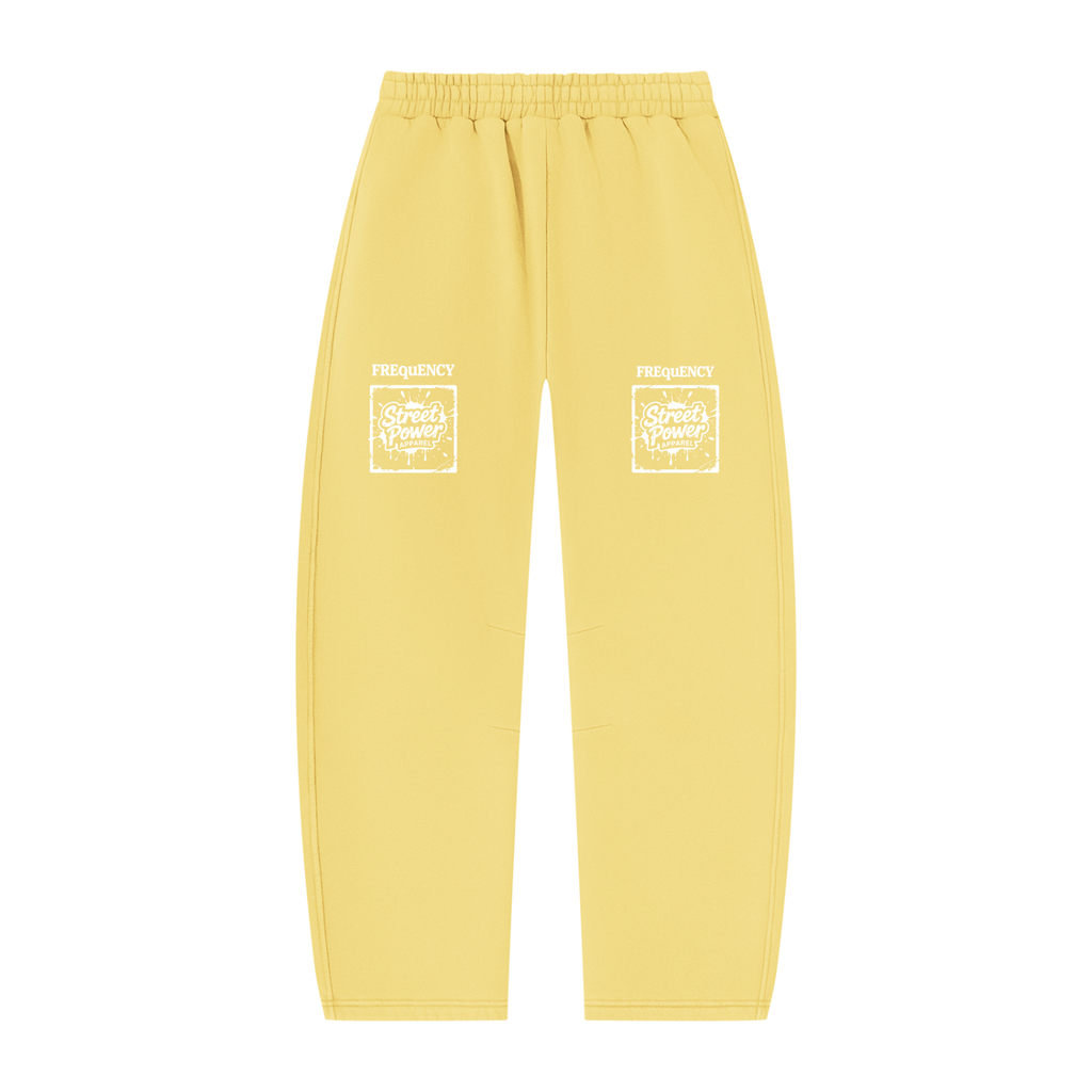 Verse&Vogue | Unisex Vintage Wash Barrel Leg Fleece Sweatpants