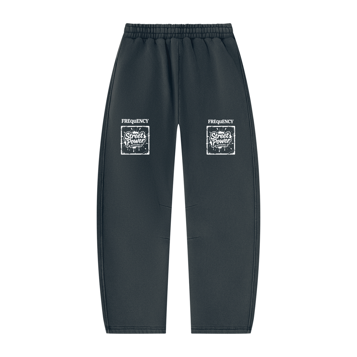 Verse&Vogue | Unisex Vintage Wash Barrel Leg Fleece Sweatpants