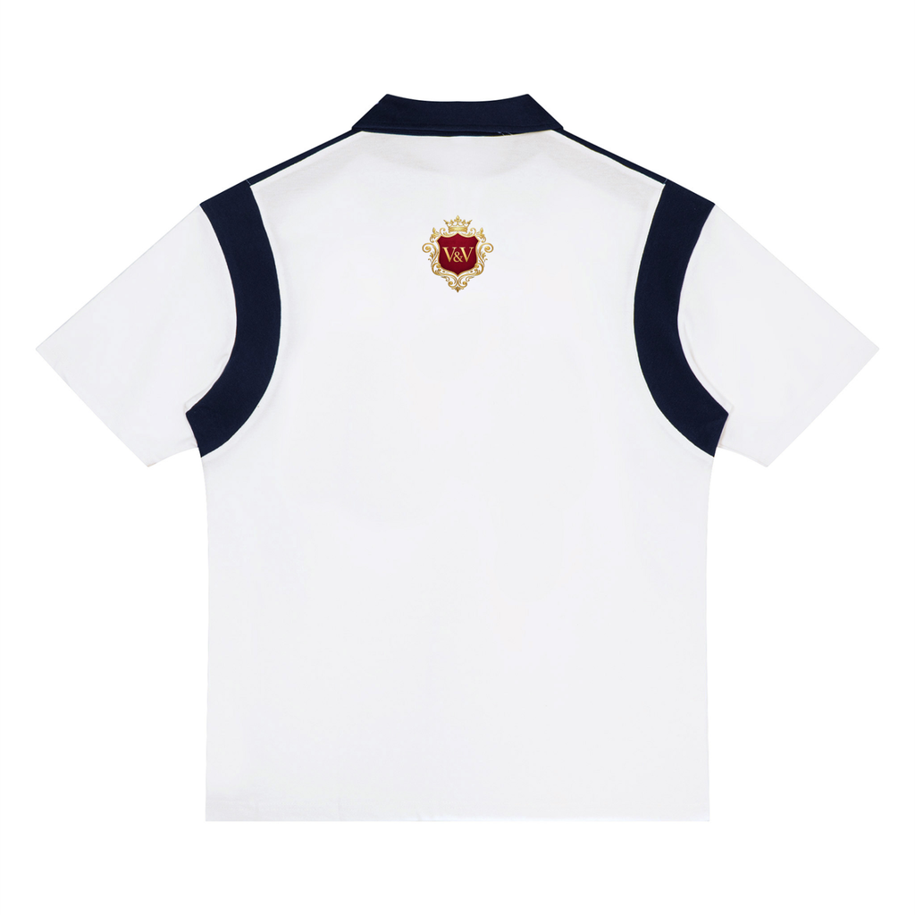 Verse&Vogue | Unisex Color Block Quarter Zip Polo Shirt