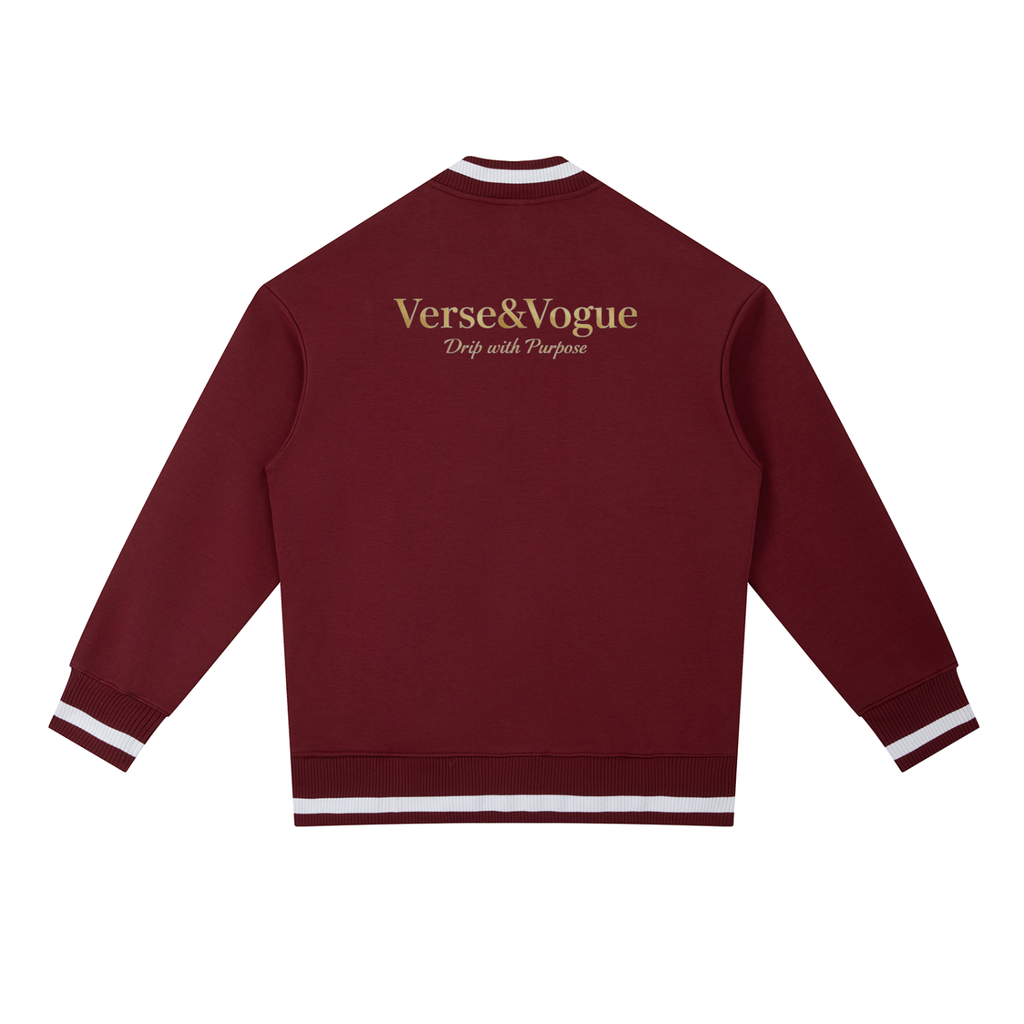 Verse&Vogue | Contrast Piping Zip Bomber Jacket