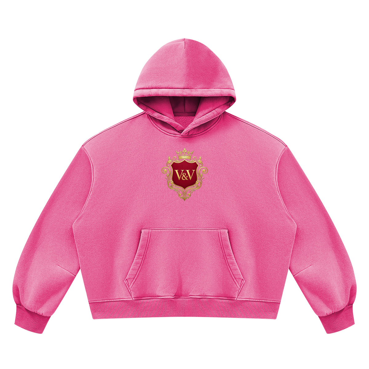 Verse&Vogue | Unisex Vintage Wash Boxy Fleece Hoodie