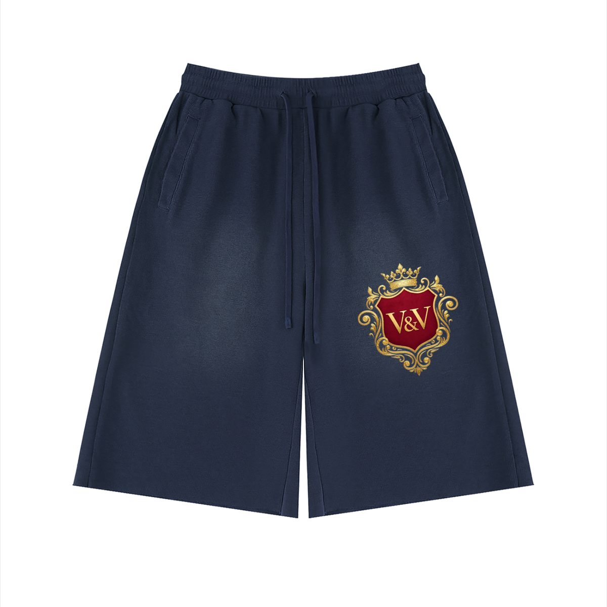 Verse&Vogue | Unisex Sunfade Raw Edge Shorts