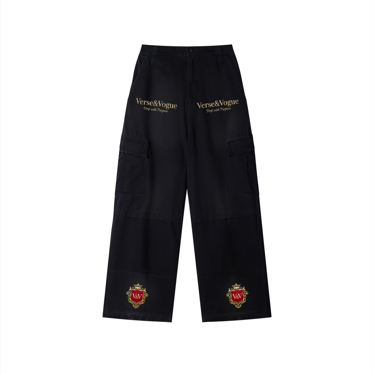 Verse&Vogue | Unisex Sunfade Washed Fleece Cargo Pants
