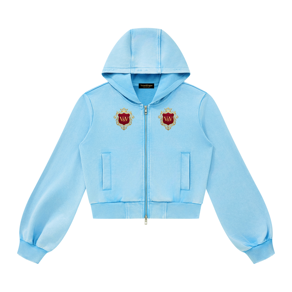 Verse&Vogue | Women’s Vintage Wash Full Zip Hoodie
