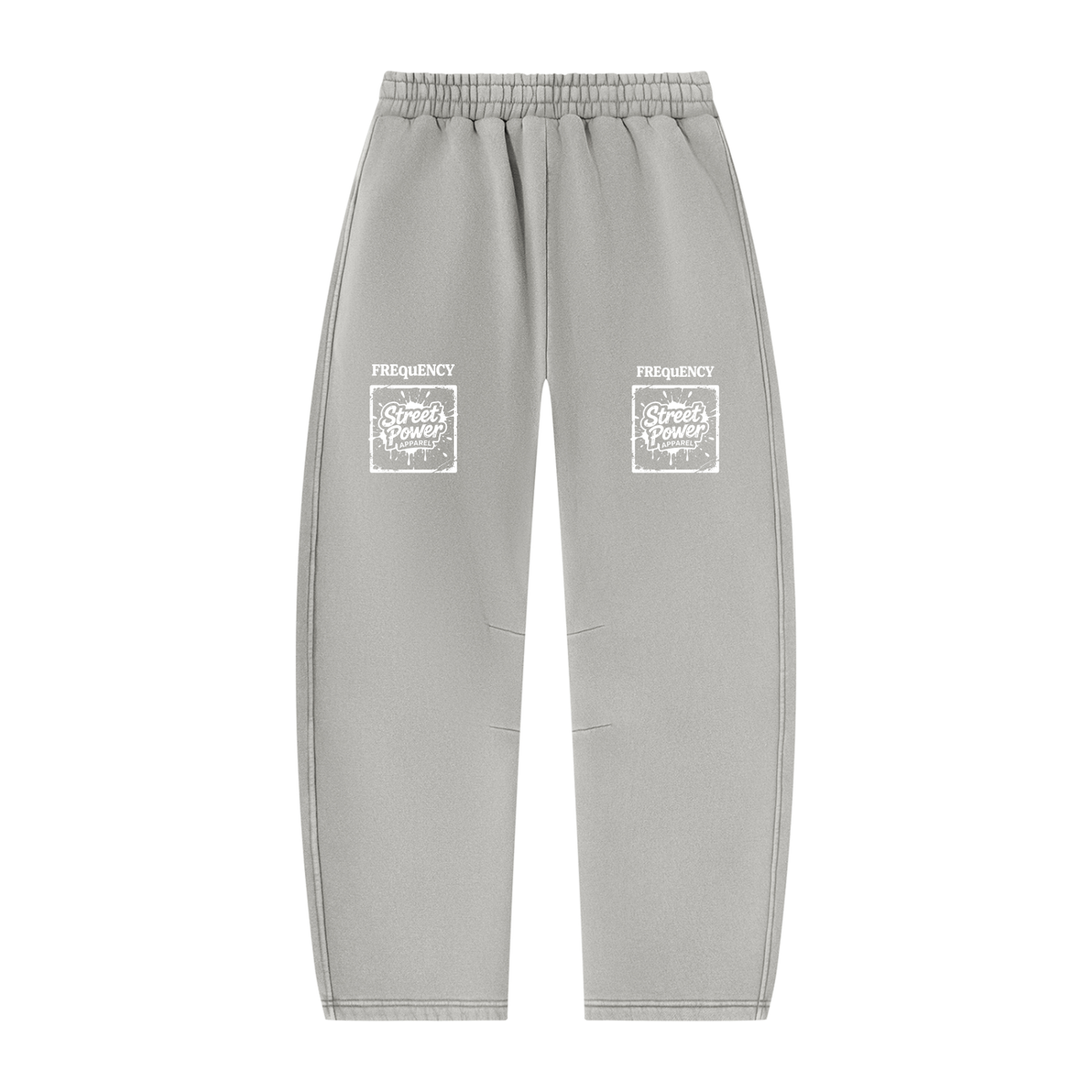 Verse&Vogue | Unisex Vintage Wash Barrel Leg Fleece Sweatpants