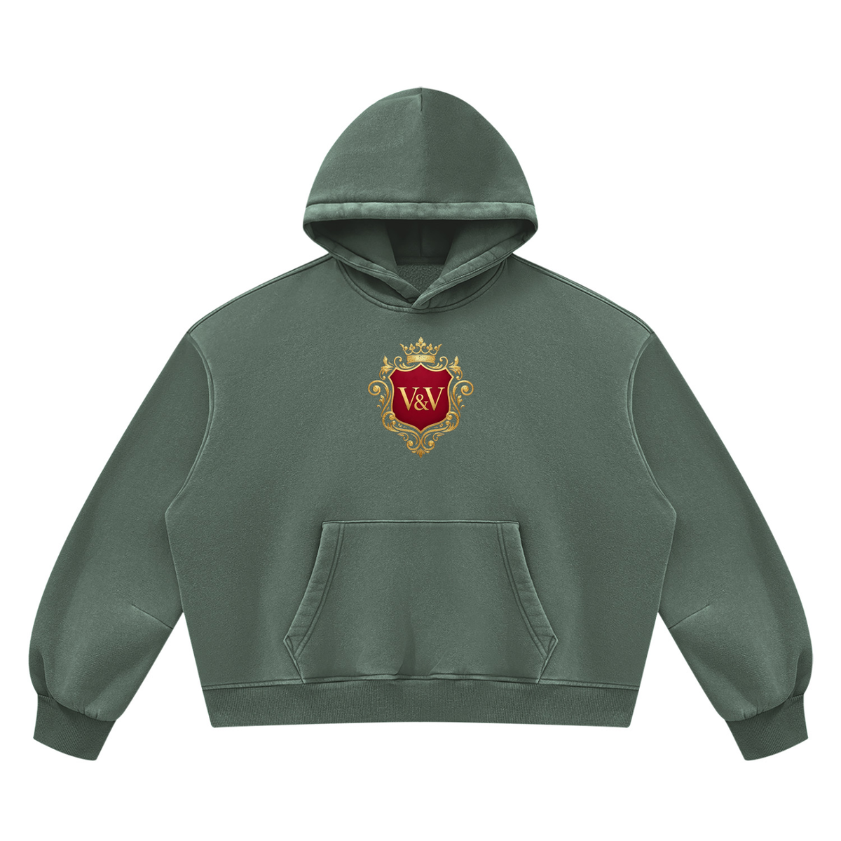 Verse&Vogue | Unisex Vintage Wash Boxy Fleece Hoodie