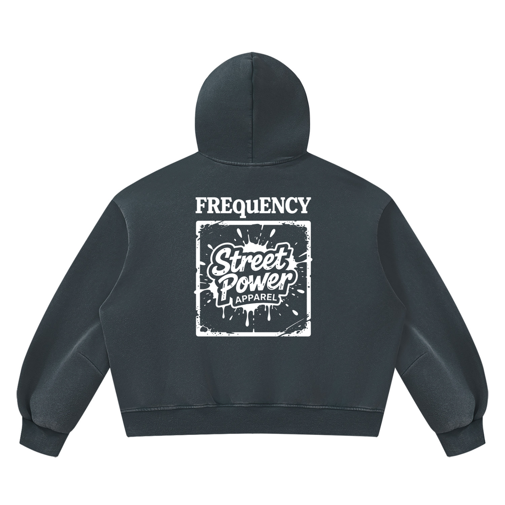 Verse&Vogue | Unisex Vintage Wash Boxy Fleece Hoodie