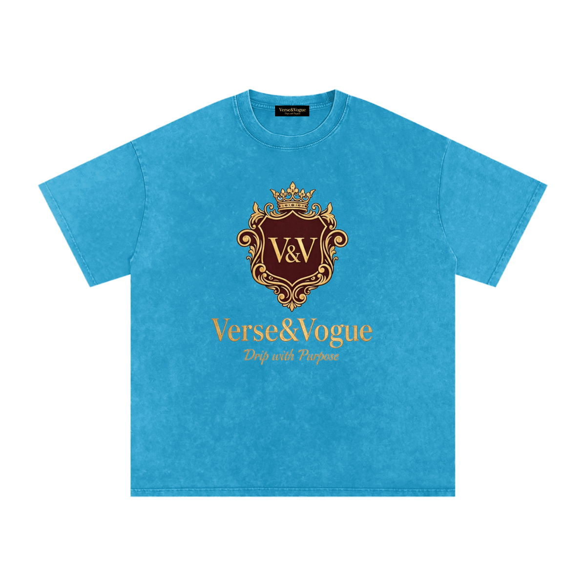 Verse&Vogue | Snow Washed Oversized Cotton T-Shirt