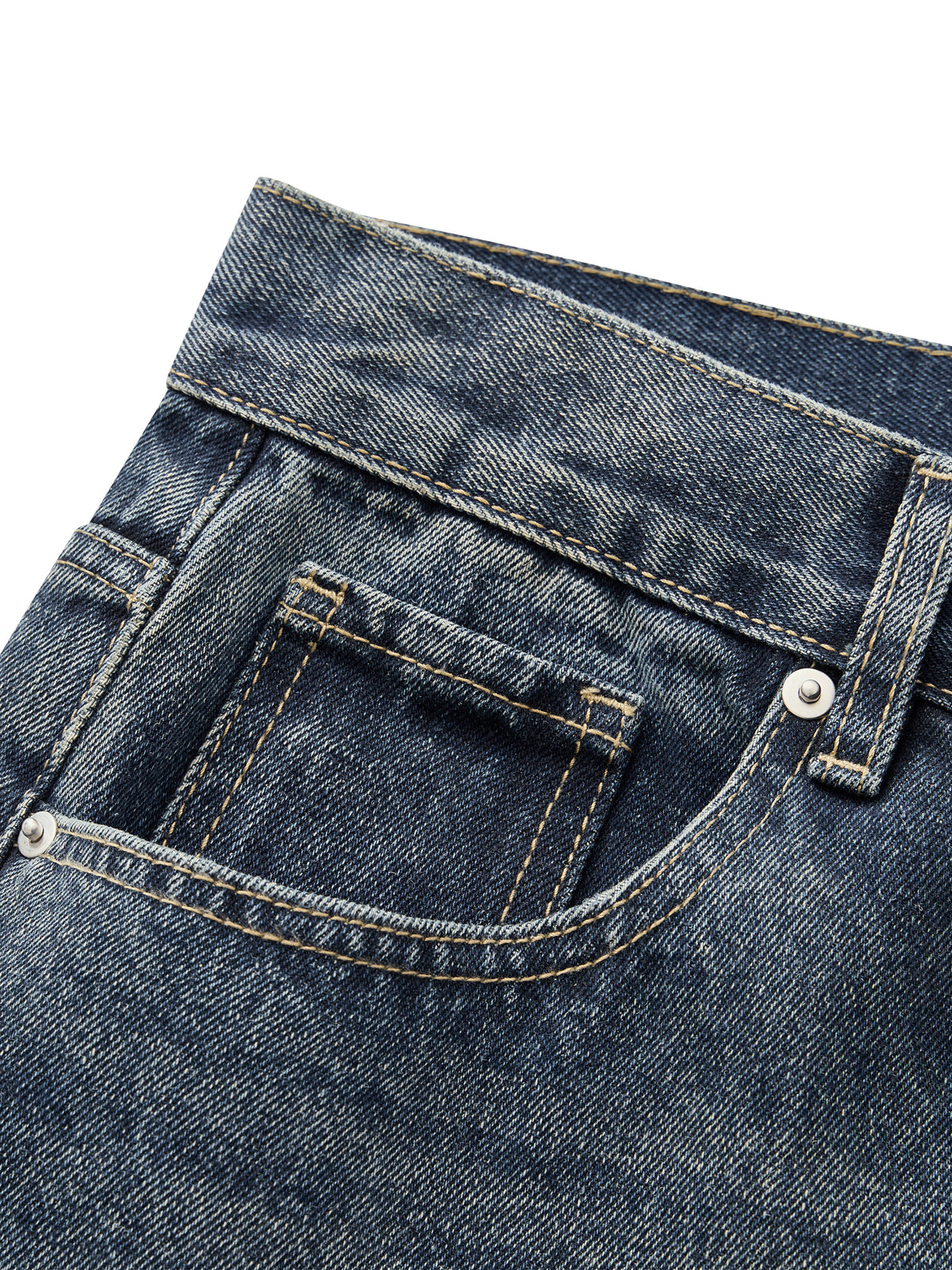Verse&Vogue | Men’s Vintage Wash Straight Leg Denim Jeans